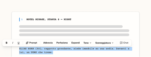 Rewrite selected screenplay text