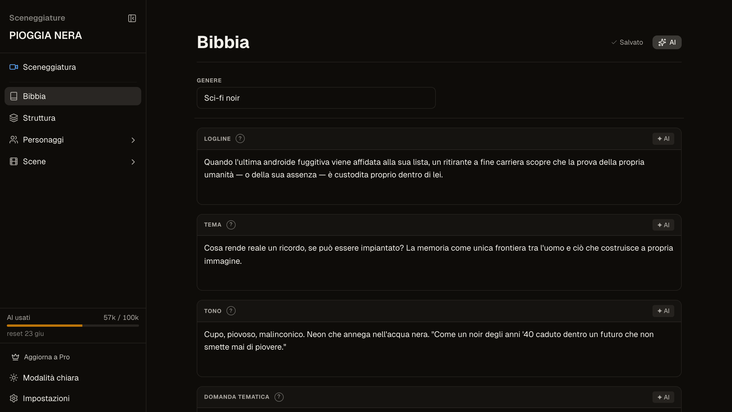 Step 1: Story Bible & Theme